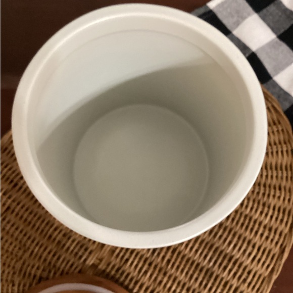 128 oz Stoneware Flour canister with wood lid. Hearth and Hand with Magnolia - Picture 2 of 6